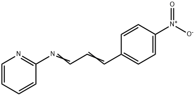 2-[(3-{4-nitrophenyl}-2-propenylidene)amino]pyridine Structure