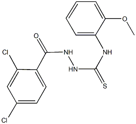 2-(2,4-dichlorobenzoyl)-N-(2-methoxyphenyl)hydrazinecarbothioamide Structure