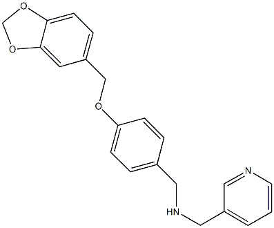 N-[4-(1,3-benzodioxol-5-ylmethoxy)benzyl]-N-(3-pyridinylmethyl)amine Struktur