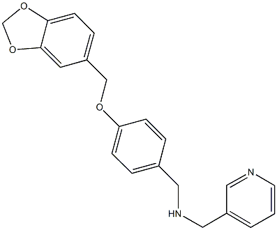 N-[4-(1,3-benzodioxol-5-ylmethoxy)benzyl]-N-(3-pyridinylmethyl)amine Structure