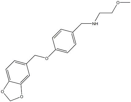 N-[4-(1,3-benzodioxol-5-ylmethoxy)benzyl]-N-(2-methoxyethyl)amine Struktur