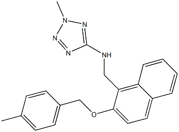 N-({2-[(4-methylbenzyl)oxy]-1-naphthyl}methyl)-N-(2-methyl-2H-tetraazol-5-yl)amine Structure