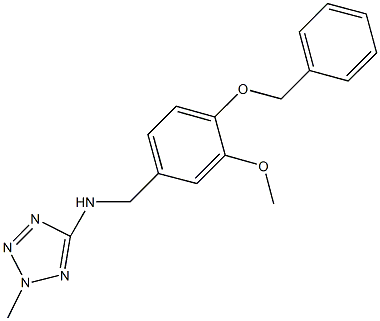 N-[4-(benzyloxy)-3-methoxybenzyl]-N-(2-methyl-2H-tetraazol-5-yl)amine 化学構造式