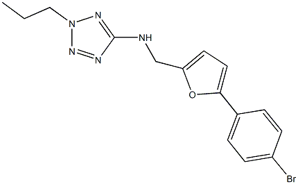N-{[5-(4-bromophenyl)-2-furyl]methyl}-N-(2-propyl-2H-tetraazol-5-yl)amine Struktur