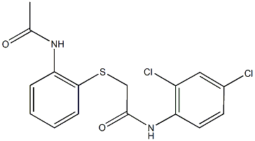 2-{[2-(acetylamino)phenyl]sulfanyl}-N-(2,4-dichlorophenyl)acetamide,93808-88-9,结构式