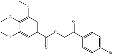 2-(4-bromophenyl)-2-oxoethyl 3,4,5-trimethoxybenzoate Struktur