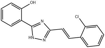 2-{3-[2-(2-chlorophenyl)vinyl]-1H-1,2,4-triazol-5-yl}phenol Structure