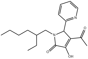 4-acetyl-1-(2-ethylhexyl)-3-hydroxy-5-(2-pyridinyl)-1,5-dihydro-2H-pyrrol-2-one,939305-95-0,结构式