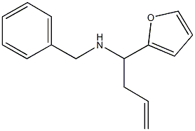 N-ベンジル-1-(2-フリル)-3-ブテニルアミン 化学構造式