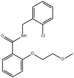 N-(2-chlorobenzyl)-2-(2-methoxyethoxy)benzamide 结构式