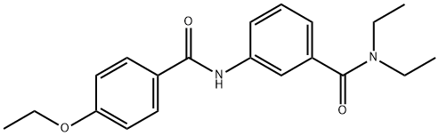 3-[(4-ethoxybenzoyl)amino]-N,N-diethylbenzamide 化学構造式