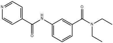 N-{3-[(diethylamino)carbonyl]phenyl}isonicotinamide 化学構造式