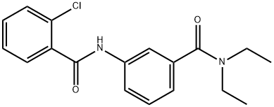 2-chloro-N-{3-[(diethylamino)carbonyl]phenyl}benzamide Structure