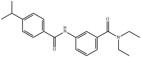 N,N-diethyl-3-[(4-isopropylbenzoyl)amino]benzamide 结构式