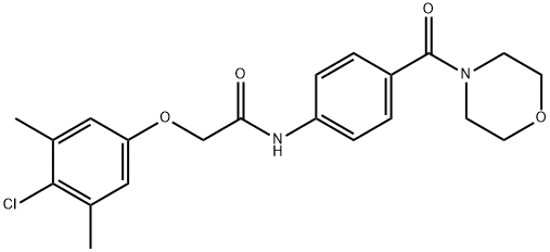 2-(4-chloro-3,5-dimethylphenoxy)-N-[4-(4-morpholinylcarbonyl)phenyl]acetamide 结构式