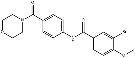 940209-18-7 3-bromo-4-methoxy-N-[4-(4-morpholinylcarbonyl)phenyl]benzamide