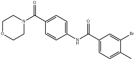 3-bromo-4-methyl-N-[4-(4-morpholinylcarbonyl)phenyl]benzamide Structure