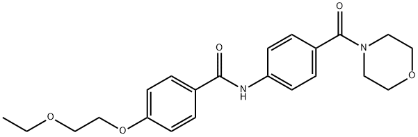 4-(2-ethoxyethoxy)-N-[4-(4-morpholinylcarbonyl)phenyl]benzamide Struktur
