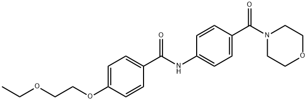 4-(2-ethoxyethoxy)-N-[4-(4-morpholinylcarbonyl)phenyl]benzamide 结构式