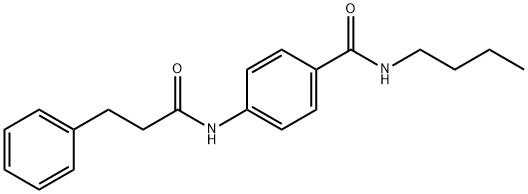 N-butyl-4-[(3-phenylpropanoyl)amino]benzamide 结构式