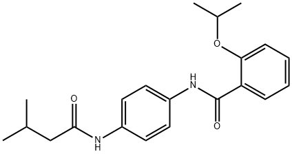 2-isopropoxy-N-{4-[(3-methylbutanoyl)amino]phenyl}benzamide|
