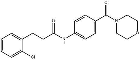 3-(2-chlorophenyl)-N-[4-(4-morpholinylcarbonyl)phenyl]propanamide Struktur