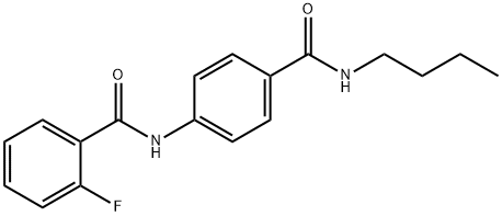 N-{4-[(butylamino)carbonyl]phenyl}-2-fluorobenzamide,940218-79-1,结构式