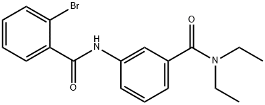 2-bromo-N-{3-[(diethylamino)carbonyl]phenyl}benzamide 结构式