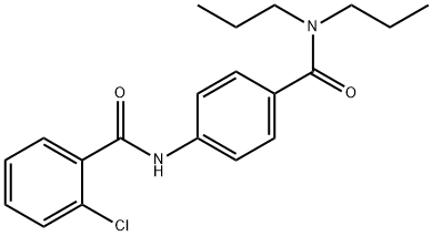 2-chloro-N-{4-[(dipropylamino)carbonyl]phenyl}benzamide Struktur