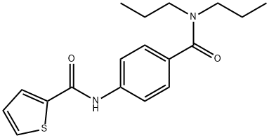 N-{4-[(dipropylamino)carbonyl]phenyl}-2-thiophenecarboxamide 结构式