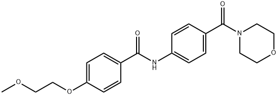 4-(2-methoxyethoxy)-N-[4-(4-morpholinylcarbonyl)phenyl]benzamide Structure