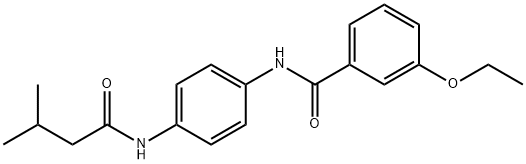 3-ethoxy-N-{4-[(3-methylbutanoyl)amino]phenyl}benzamide 化学構造式