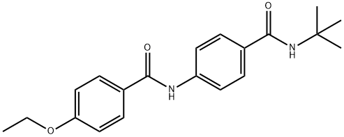 N-{4-[(tert-butylamino)carbonyl]phenyl}-4-ethoxybenzamide 化学構造式