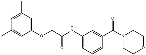 2-(3,5-dimethylphenoxy)-N-[3-(4-morpholinylcarbonyl)phenyl]acetamide Structure
