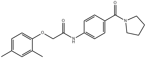 940456-74-6 2-(2,4-dimethylphenoxy)-N-[4-(1-pyrrolidinylcarbonyl)phenyl]acetamide