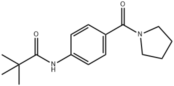 2,2-dimethyl-N-[4-(1-pyrrolidinylcarbonyl)phenyl]propanamide 结构式