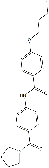 4-butoxy-N-[4-(1-pyrrolidinylcarbonyl)phenyl]benzamide Structure