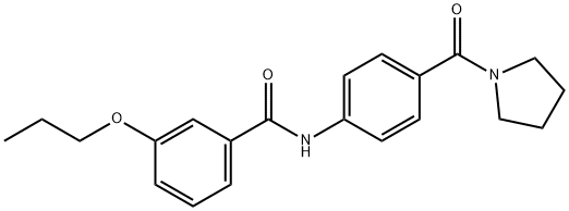 3-propoxy-N-[4-(1-pyrrolidinylcarbonyl)phenyl]benzamide Structure