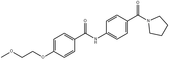 4-(2-methoxyethoxy)-N-[4-(1-pyrrolidinylcarbonyl)phenyl]benzamide 结构式