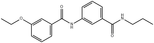 3-ethoxy-N-{3-[(propylamino)carbonyl]phenyl}benzamide 结构式