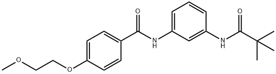 N-{3-[(2,2-dimethylpropanoyl)amino]phenyl}-4-(2-methoxyethoxy)benzamide Struktur