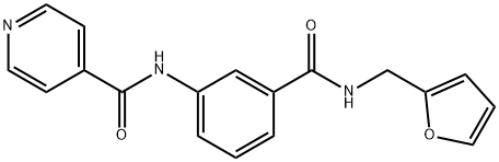 N-(3-{[(2-furylmethyl)amino]carbonyl}phenyl)isonicotinamide Struktur