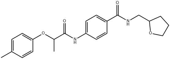 940464-32-4 4-{[2-(4-methylphenoxy)propanoyl]amino}-N-(tetrahydro-2-furanylmethyl)benzamide