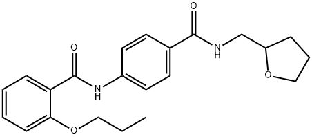 2-propoxy-N-(4-{[(tetrahydro-2-furanylmethyl)amino]carbonyl}phenyl)benzamide Struktur