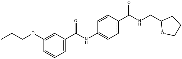 3-propoxy-N-(4-{[(tetrahydro-2-furanylmethyl)amino]carbonyl}phenyl)benzamide Structure