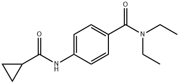 4-[(cyclopropylcarbonyl)amino]-N,N-diethylbenzamide Struktur