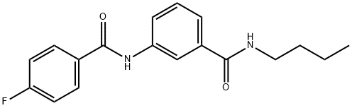 N-butyl-3-[(4-fluorobenzoyl)amino]benzamide 结构式
