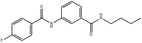 N-butyl-3-[(4-fluorobenzoyl)amino]benzamide,940468-20-2,结构式