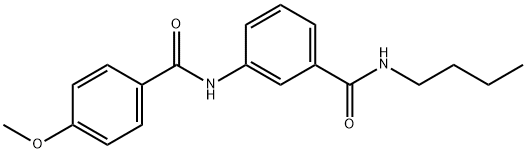 N-butyl-3-[(4-methoxybenzoyl)amino]benzamide Struktur