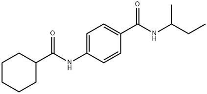 N-(sec-butyl)-4-[(cyclohexylcarbonyl)amino]benzamide Struktur